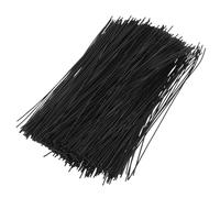 MAJORMENCH Bridas para Organizar Cables 1000 de Alambre Recubiertas de Plástico Negro de 15 Cm Resistentes y Flexibles para y Ideales para Oficina y Hogar Oficina Hogar