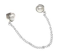 MAJORMENCH Broche de Cuello Cadena de Perlas para Mujer Pin de Collar Cadena de Perlas Accesorio de Ropa Elegante para Camisa y Blusa para Ropa Moda Femenina