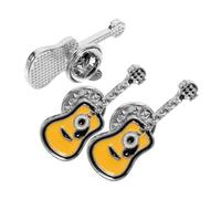 MAJORMENCH Broche de Guitarra Esmaltado 3 Piezas Pin Solapa Punk Retro para Mujer Accesorio Moda para Bolso y Ropa Estilo Vintage