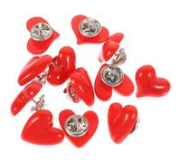 MAJORMENCH Broches de Corazón Rojos para Ropa y Bufandas Pack 12 Unidades (6 Pzas Corazón Besito Pequeños Diseño Brillante para San Valentín y Aniversario