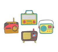 MAJORMENCH Broches de Ropa 4 Piezas Diseño de Radio, Aleación Duradera, Varios estilos, Accesorio para Fiesta y Banquete, Broche de Vestido Elegante para Mujer Joven