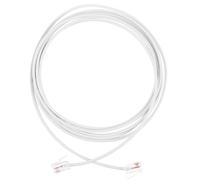 MAJORMENCH Cable Telefónico Plano de 2 Núcleos Rj11 Línea Fija para Teléfono y Fax Cable Telefónico Fijo Blanco de 2 Metros Accesorio y Módem