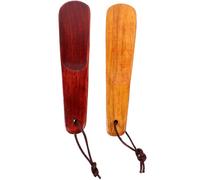 MAJORMENCH Calzador Corto de Madera Natural Mango, Set 32 Piezas (16 Rojo 16 Amarillo), Herramienta para Calzador para Personas Mayores, Embarazadas y Uso Doméstico en Hoteles