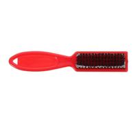 MAJORMENCH Cepillo para Barba Hombre Rojo Cerdas de Nylon y Mango Abs, Herramienta para Limpiar Polvo y Pelos en Peluquería y Uso en Casa