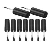 MAJORMENCH Cepillos de Esmalte de Uñas de Repuesto 20 Piezas, Tapa Negra Brillante con Pincel para Esmalte de Gel 10 Ml, Suministros para Salón de Uñas, Cerdas Suaves para Aplicación Precisa