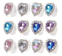 MAJORMENCH Clips para Cordones de Zapatillas Gemas de Imitación, Accesorios Metálicos Decorativos para Zapatos Casuales, 12 Unidades Color Aleatorio, para Personalizar Calzado Estilo DIY