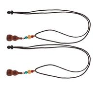 MAJORMENCH Collar con colgante de calabaza Feng Shui: cadena larga de madera estilo bohemio para suéter, medallón de calabaza para mujer, amuleto de buena suerte para viajes, fiestas y uso diario.