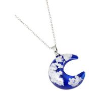 MAJORMENCH Collar Delicado Diseño Único y para Mujer Colgante de Luna de Resina y Cobre Adecuado para Uso Diario y Fiestas