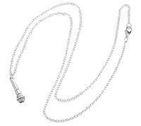 MAJORMENCH Collar para Mujer Colgante Micrófono Metálico, Cadena Ligera y Moderna, Joyería para Amantes Música y Obsequio Original para Cumpleaños y Ocasiones Obsequios