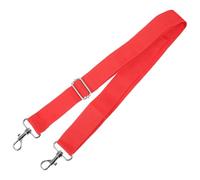 MAJORMENCH Correa para Caja de Bombo Ajustable de Poliéster Grueso Costuras, Eslinga para Percusión de Marcha, Cinturón Rojo Ganchos Metálicos para Instrumentos Musicales