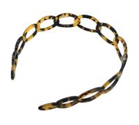 MAJORMENCH Diadema de Carey Acrílica Dientes Huecos para Mujer y Niña, Pack 2 Unidades, Aro Pelo Resistente y Ligero, Accesorios Cabello en Tono Marrón Ámbar Adecuado para Color Aleatorio