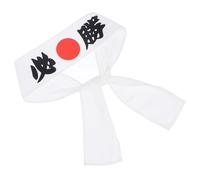 MAJORMENCH Diadema Japonesa de Color Claro Samurái de 85-100 Cm para Karate y Dojo, Tela Transpirable Que Absorbe Sudor, Accesorio Ajustable para Hombre en Entrenamiento y Artes Marciales