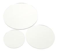 MAJORMENCH Espejo Acrílico para Fotografía de Joyería, Tablero Reflectante de Acrílico Plata, Superficie Lisa, Reflejo Nítido, 3 Piezas