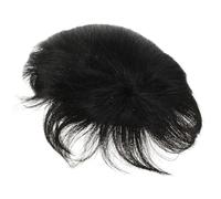 MAJORMENCH Extensión de Cabello Humano Negro para Hombres 13x14 Cm Clip, Tupé Postizo para Hombre Calvo, Peluca de Reemplazo Cómoda y Transpirable para Uso Diario y Eventos