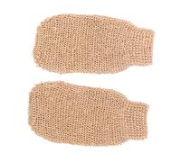 MAJORMENCH Guantes Exfoliantes de Baño de Ramio y Yute 2 Piezas Guante de Spa Corporal para Eliminar Piel Muerta Ecológico para Ducha y Exfoliación Profunda