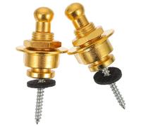 MAJORMENCH Hebillas de Cinturón para Guitarra Doradas Antideslizantes, 2 Piezas, Fijadores de Correa de Seguridad Compatibles Guitarras Eléctricas y Bajos, Cierre Estable para Correas