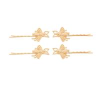 MAJORMENCH Horquillas Cabello Resistente a Deformaciones Diseño Realista de Abeja Juego de 4 Aleación de Zinc Dorada para Mujeres en Diversas Ocasiones