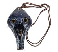 MAJORMENCH Instrumento de Viento Superficie Lisa y Fácil de Almacenar Ocarina de Cerámica Portátil de 6 Agujeros Alto en Tono C Color Aleatorio para Principiantes para Uso Inicial