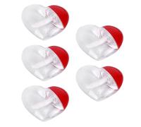 MAJORMENCH Juego de 5 Tubos de Brillo de Labios en Forma de Corazón, Vacíos y Recargables, Plástico Duradero, Portátil para Maquillaje y Almacenamiento en Viaje