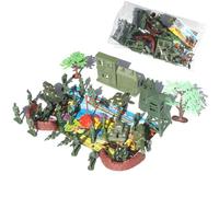 MAJORMENCH Juego de Juguetes Modelo Militar para Niños 37 Piezas de Plástico, Incluye Soldados, Vehículos Blindados y Aviones para Ejercitar la Imaginación en Juegos de Estilo Aleatorio