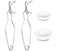 MAJORMENCH Kit de Crisoles para Fundición de Metales Pinzas y Abrazaderas, Resistentes a Altas Temperaturas, de Acero y Cuarzo, Adecuado para Joyería y Experimentos de Laboratorio