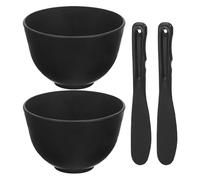 MAJORMENCH Kit de Mascarillas Faciales DIY 2 Tazones de Silicona y 2 Aplicadores, Tazón para Mezclar Maquillaje Seguro E Hipoalergénico para Cuidado y Tratamientos Faciales en Spa y Hogar