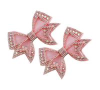 MAJORMENCH Lazos Decorativos para Zapatos Piedras de Imitación, 1 Par, Accesorios Manuales para Calzado Infantil y Femenino en Fiestas y Bodas