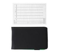 MAJORMENCH Libro de Puntuación de Golf PU Piel Negra, 2 Piezas 1 Cuaderno y 1 Tarjeta de Puntuación Portátil, Protector para Tarjetas Estándar, Accesorio para Golf al Aire Libre