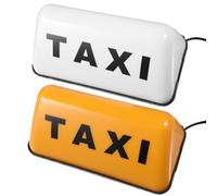 MAJORMENCH Luz de Techo para Taxi en Blanco y Amarillo, Lámpara LED Práctica y Visible, 2 Piezas, Material Abs y Cob, Adecuado para Coches y Taxis