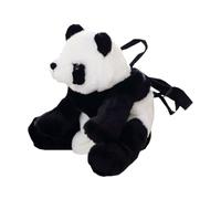 MAJORMENCH Mochila de Peluche Panda para 36 Cm de Largo X 22 Cm de Ancho, Bolsa de Peluche Negro y Blanco Gran Capacidad para Juguetes, Organizador Infantil Suave y Divertido