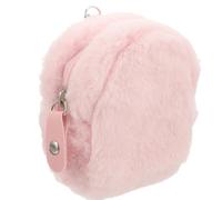 MAJORMENCH Monedero de Peluche Rosa para Niña con Llavero, Compacto y Portátil, Bolso Pequeño de Felpa Adecuado para Guardar Llaves y Accesorios Ocasión