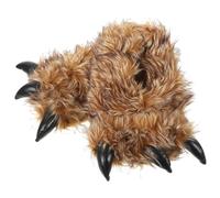 MAJORMENCH Pantuflas de Felpa Cálidas Unisex Diseño de Garra de Oso de Felpa Antideslizantes para Interior Invierno Hogar 28 Cm Marrón