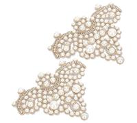 MAJORMENCH Parche Decorativo para Zapatos Flores de Perlas Amarillas, Accesorio Delicado de Algodón Que Añade Estilo y Elegancia a Tus Sujetadores y Horquillas