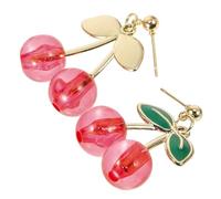 MAJORMENCH Pendientes de Cereza para Mujer con Diseño Único Aretes Llamativos y Duraderos para Fiestas y Diario para Adolescentes y Amigas