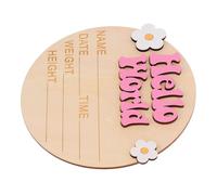 MAJORMENCH Placa Redonda de Madera para Anuncio Señal Bienvenida y Crecimiento Decoración Fotografía Fiesta Primer Cumpleaños Regalo Shower y Bautizo
