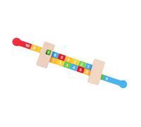 MAJORMENCH Regla Matemática De Madera Educativa para Niños, Tamaño Estándar, Regla De Resolución Digital para Sumar y Restar, Juguete Montessori para Aprendizaje Escolar, Set De 10 Piezas