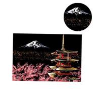 MAJORMENCH Scraping Painting Adultos Laminas Dibujo Rascar Kit Manualidades Creativo DIY Herramienta de Descompresión Regalo Decoración Fuji