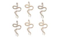 MAJORMENCH Set de 6 Clips Laterales de Aleación Dorada en Forma de Serpiente, Horquillas Vintage Antideslizantes para Mujer, Ideales para Uso Diario y Fiestas