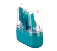 MAJORMENCH Set de Uñas para Bebés Tijeras Pequeñas de Abs y Acero Inoxidable, Estuche Verde para Almacenamiento Seguro y Prevención de Lesiones en Recién Nacidos