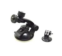 MAJORMENCH Soporte de Ventosa Negro para Cámara de Acción Base de Liberación Rápida y Brazo Articulado Doble para Motocicleta y Acuario, Pack de 2 Piezas Abs