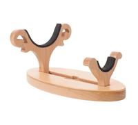 MAJORMENCH Soporte Desmontable para Flauta y Armónica de Madera Natural Estructura Portátil y Diseño Artístico para Práctica y Presentaciones en Escenario