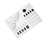 MAJORMENCH Tapete de Uñas Acrílico de Silicona Blanco para Práctica DIY, Trabaja Diferentes Formas de Uñas y Múltiples Habilidades para Técnicos en Formación