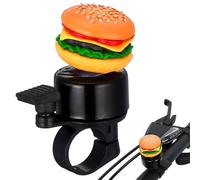 MAJORMENCH Timbre para Bicicleta de Metal en Forma de Hamburguesa, Timbre Sonido Claro, Accesorio para Ciclismo y Scooter, Fácil Instalación, Adecuado para Bicicletas de Montaña y Exteriores