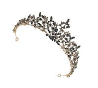 MAJORMENCH Tocado de Novia Barroco Negro Vintage, Diadema para Boda Elegante, Accesorio de Cabello para Fiesta y Compromiso, Diseño Retro Compatible Vestidos de Novia