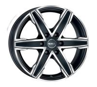 Llanta De Aluminio Mak King6 6.5x16 6x139.7 Et20 Frontal Negro Pulido