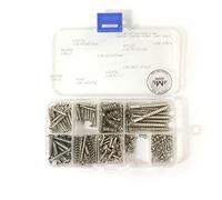 MAKA - Kit de tornillos de guitarra surtida para puente de guitarra eléctrica, pastilla, golpeador, afinador, interruptor, placa de cuello, con resortes, 9 tipos, total 149 tornillos, cromado