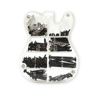 MAKA - Kit surtido de tornillos para guitarra con caja de almacenamiento acrílica personalizada para puente de guitarra eléctrica, pastilla, golpeador, afinador, interruptor, placa de cuello, con