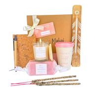 Makai - Pack Regalo mujer, vela aromatica, jabon de manos, libreta pequeña, incienso natural, vaso cafe para llevar, Set Regalo Mujer, Regalo Cumpleaños