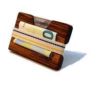 MakakOnTheRun MakakaOnTheRun Edelholz SlimZebraholz Cartera, Unisex Adulto, Negro