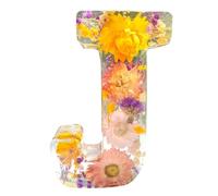 Makamsui Letra de luz nocturna de resina floral, letras decorativas de resina prensada con luz LED, lámpara de flores del alfabeto, regalo de cumpleaños, regalos del día de la madre para madre, esposa